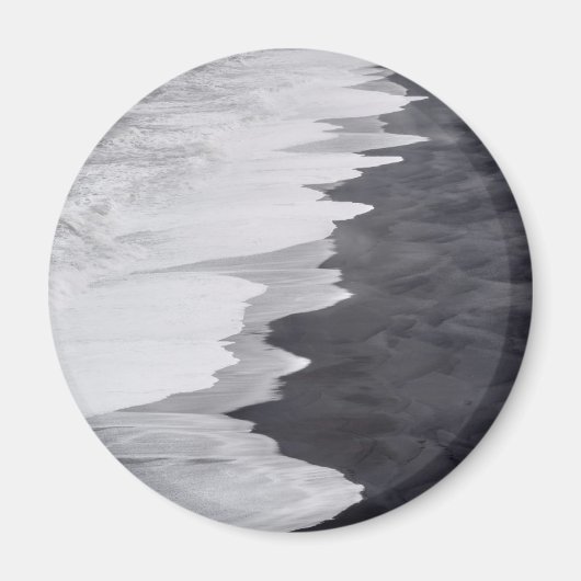 Schwarz-weiß-Strandszene Magnet (Vorne)