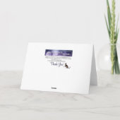 Schwarz/Weiß Streifen 2 Danke Grußkarte (Rückseite)