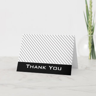 Schwarz/Weiß Streifen 2 Danke Grußkarte