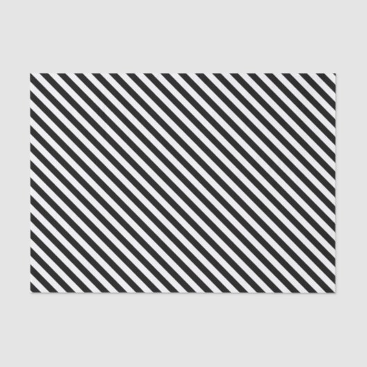 Schwarz-Weiß-Streifen-9-GEWEBE-WRAPPING-PAPIER Seidenpapier (Vorderseite)