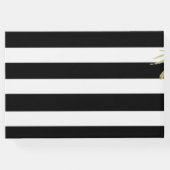 Schwarz-Weiß Streifen Abschluss Gästebuch (Rückseite)