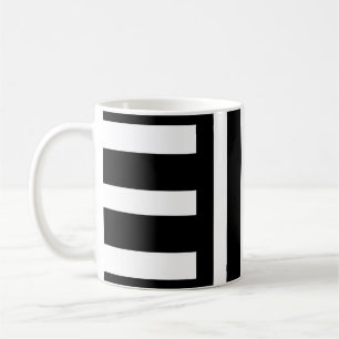Schwarz-Weiß-Streifen/Abstrakt klassischer Becher Kaffeetasse