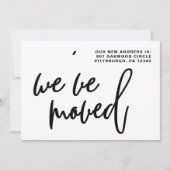 Schwarz-Weiß-Streifen - Adressenänderung Ankündigung (Vorderseite)