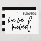 Schwarz-Weiß-Streifen - Adressenänderung Ankündigung (Vorne/Hinten)