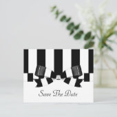 Schwarz-Weiß-Streifen Ankündigungspostkarte (Stehend Vorderseite)