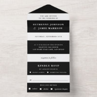 Schwarz-Weiß-Streifen auf einer Hochzeit einladen
