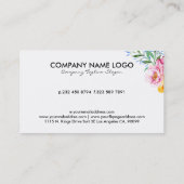 Schwarz-Weiß-Streifen aus Glitzer-Haargold Visitenkarte (Rückseite)