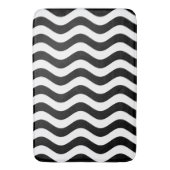 Schwarz-Weiß-Streifen Badematte (Vorderseite Vertikal)