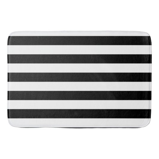 Schwarz-Weiß-Streifen Badematte (Vorderseite)
