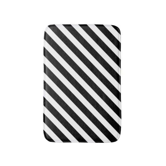 Schwarz-Weiß-Streifen Badematte (Vorderseite Vertikal)