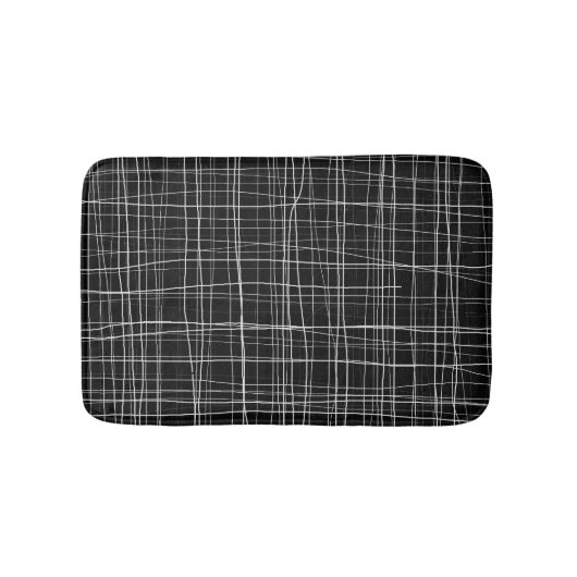 Schwarz-Weiß-Streifen Badematte (Vorderseite)