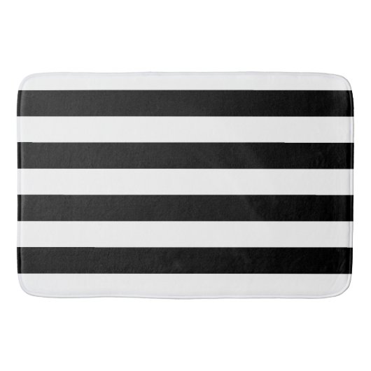 Schwarz-Weiß-Streifen Badematte (Vorderseite)
