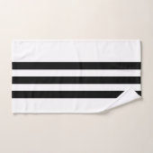 Schwarz-Weiß-Streifen Badhandtuch Set (Handtuch)