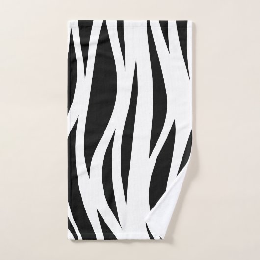Schwarz-Weiß-Streifen Badhandtuch Set (Handtuch)