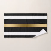 Schwarz-Weiß-Streifen Badhandtuch Set (Handtuch)