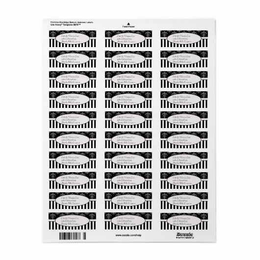 Schwarz/Weiß-Streifen Barock (Vorne)