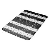 Schwarz-Weiß-Streifen Bath Mat Badematte (Schrägansicht)