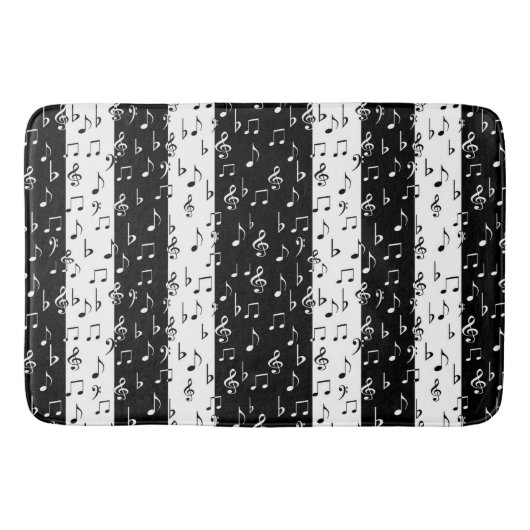 Schwarz-Weiß-Streifen Bath Mat Badematte (Vorderseite)