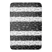 Schwarz-Weiß-Streifen Bath Mat Badematte (Vorderseite Vertikal)