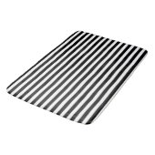 Schwarz/Weiß Streifen Bath Mat Badematte (Schrägansicht)
