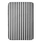 Schwarz/Weiß Streifen Bath Mat Badematte (Vorderseite Vertikal)