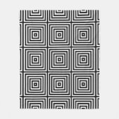 Schwarz-Weiß-Streifen-Box Wiederholungsmuster Fleecedecke (Vorderseite)