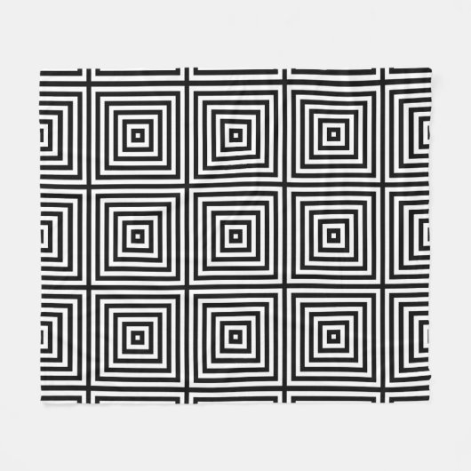 Schwarz-Weiß-Streifen-Box Wiederholungsmuster Fleecedecke (Vorderseite (Horizontal))