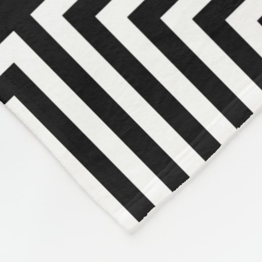 Schwarz-Weiß-Streifen-Box Wiederholungsmuster Fleecedecke (Ecke)