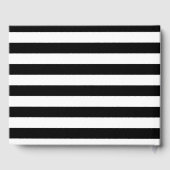 Schwarz-Weiß-Streifen-Brautparty Gästebuch (Rückseite)