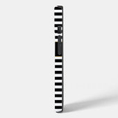 Schwarz/Weiß Streifen Case-Mate iPhone Hülle (Rückseite / Links)