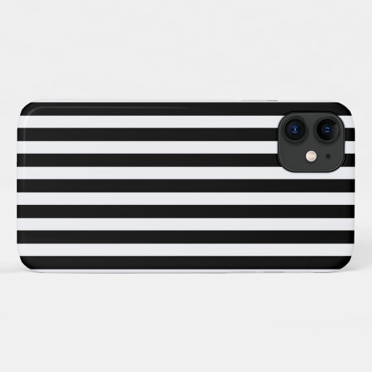 Schwarz-Weiß-Streifen Case-Mate iPhone Hülle (Rückseite (Horizontal))