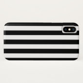 Schwarz-Weiß-Streifen Case-Mate iPhone Hülle (Rückseite (Horizontal))
