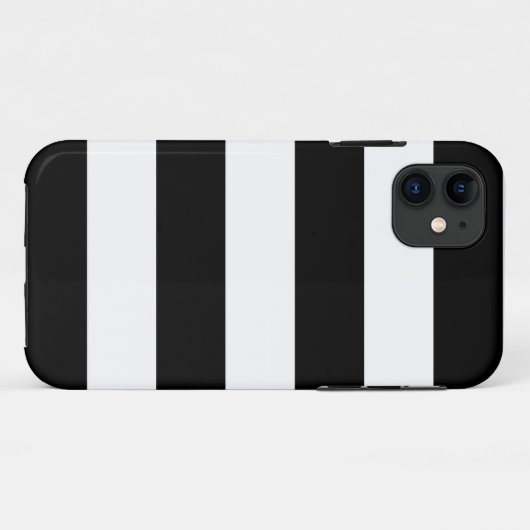 Schwarz-Weiß-Streifen Case-Mate iPhone Hülle (Rückseite (Horizontal))