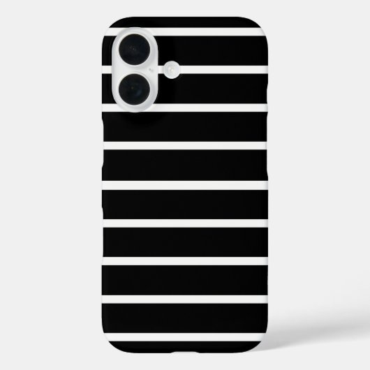 Schwarz-Weiß-Streifen Case-Mate iPhone Hülle (Rückseite)