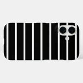 Schwarz-Weiß-Streifen Case-Mate iPhone Hülle (Rückseite (Horizontal))