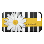 Schwarz-Weiß-Streifen, Daisy iPhone 7 Fall Case-Mate iPhone Hülle (Rückseite (Horizontal))