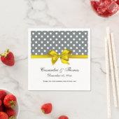 Schwarz-weiß Streifen Damask Blue Ribbon Serviette (Beispiel)