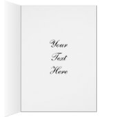 Schwarz/Weiß Streifen Danke Karte (Innen (Rechts))