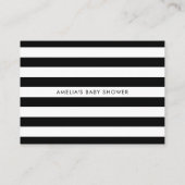 Schwarz-Weiß-Streifen Duschschlauchkarte Platzkarte (Rückseite)