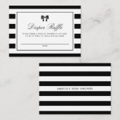 Schwarz-Weiß-Streifen Duschschlauchkarte Platzkarte (Vorne/Hinten)