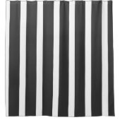 Schwarz-Weiß-Streifen-Duschvorhang Duschvorhang (Vorderseite)