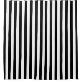 Schwarz-Weiß-Streifen-Duschvorhang Duschvorhang
