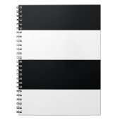 Schwarz-Weiß-Streifen, einfach, extra breit Notizblock (Vorderseite)