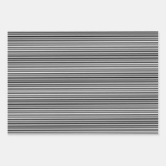 Schwarz-Weiß Streifen einfachen Weihnachtsurlaub Geschenkpapier Set (Vorderseite 2)