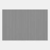 Schwarz-Weiß Streifen einfachen Weihnachtsurlaub Geschenkpapier Set (Vorderseite)