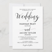 Schwarz-Weiß-Streifen Einladung (Vorderseite)