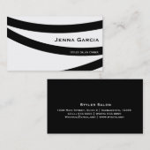 Schwarz-Weiß-Streifen Einzigartige Visitenkarte (Vorne/Hinten)