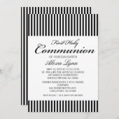 Schwarz-Weiß-Streifen Erste Einladung (Vorne/Hinten)