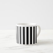 Schwarz-Weiß-Streifen Espressotasse (Vorderseite Rechts)