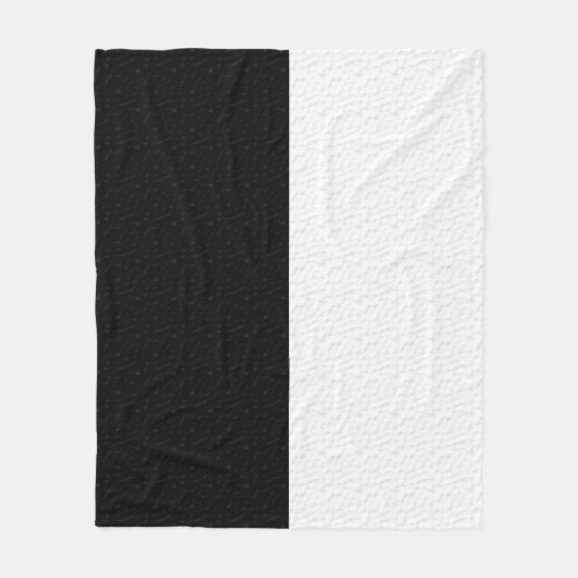 Schwarz-Weiß-Streifen Fleecedecke (Vorderseite)